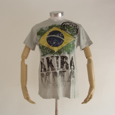 AKIRA ブラジルフラッグＴシャツ　グレー