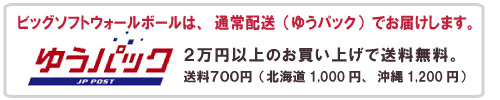 ビッグソフトウォールボールの配送はゆうパックです。